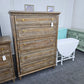 Rustic wood washed chest