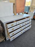 Vintage light gray dresser