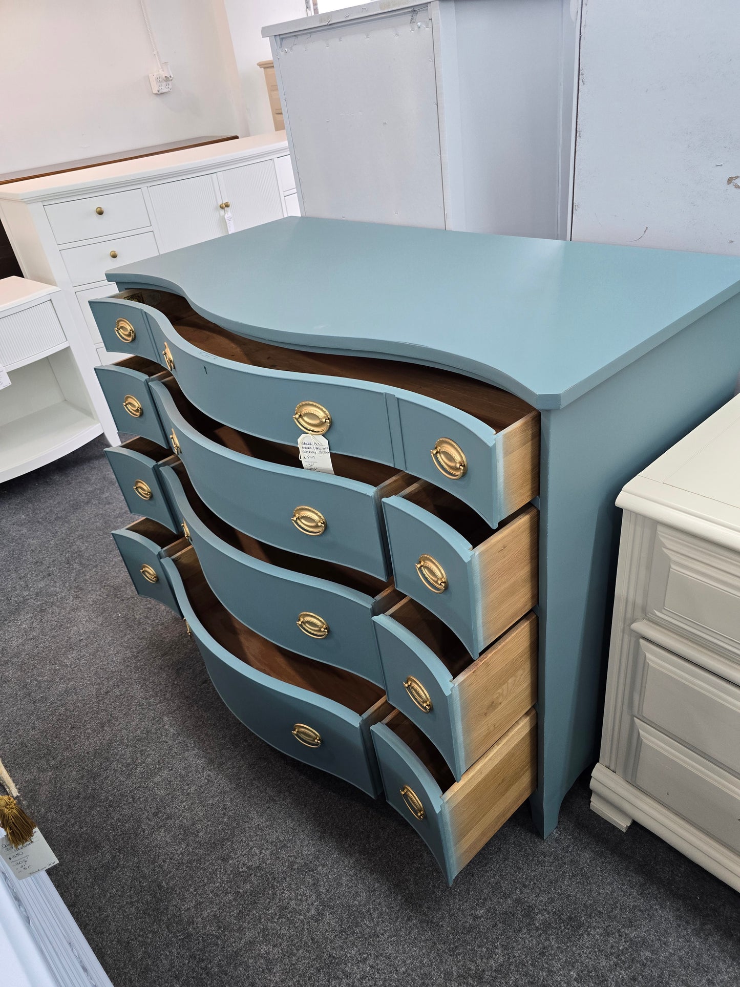 Baker furniture teal dresser