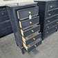 Dark blue 5 drawers lingerie chest