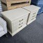 Drexel beige pair of nightstands