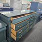 Green lacquered 8 drawers dresser
