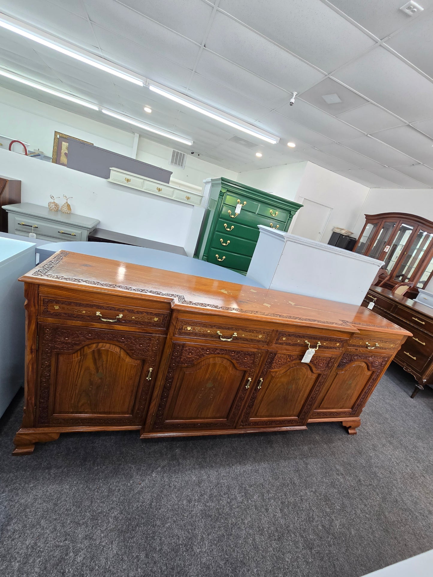 Solid wood gorgeous carved buffett