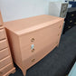 Forbidden City soft orange lacquered dresser
