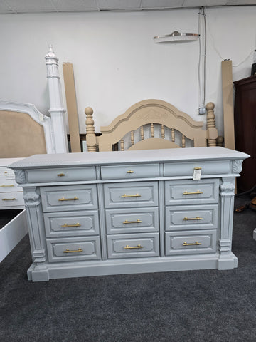 12 drawers gray dresser