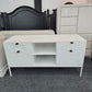 Solid wood off white TV stand