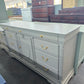 Solid wood 11 drawers gray dresser