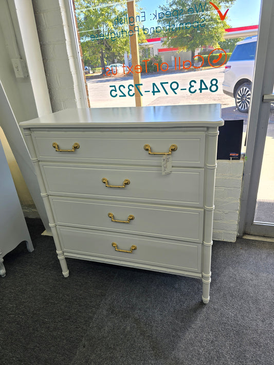 Faux Bamboo off white chest
