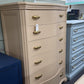 Gorgeous curved beige lacquered chest