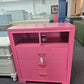 Super cute pink lacquered 3 drawers dresser