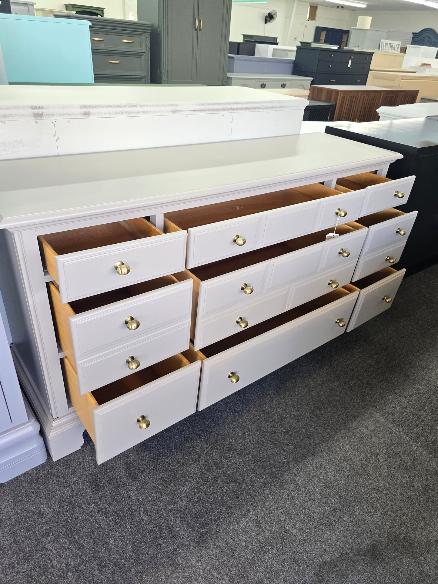 American Drew gray dresser