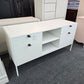 Solid wood off white TV stand