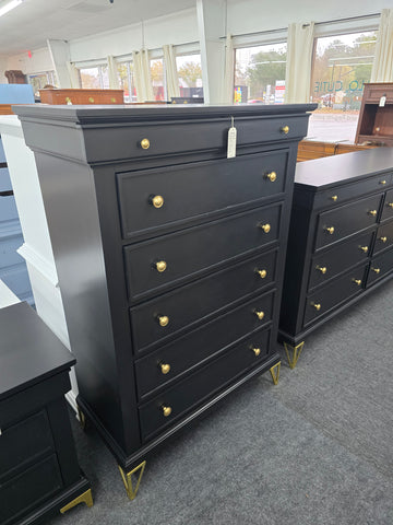 Black 6 drawers chest