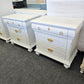 Solid wood cute 2 white nightstands