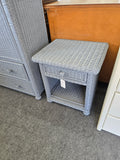 Wicker gray nightstand