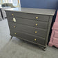 Solid wood 4 drawers graphite colored dresser