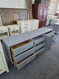 Mid century modern dark gray dresser