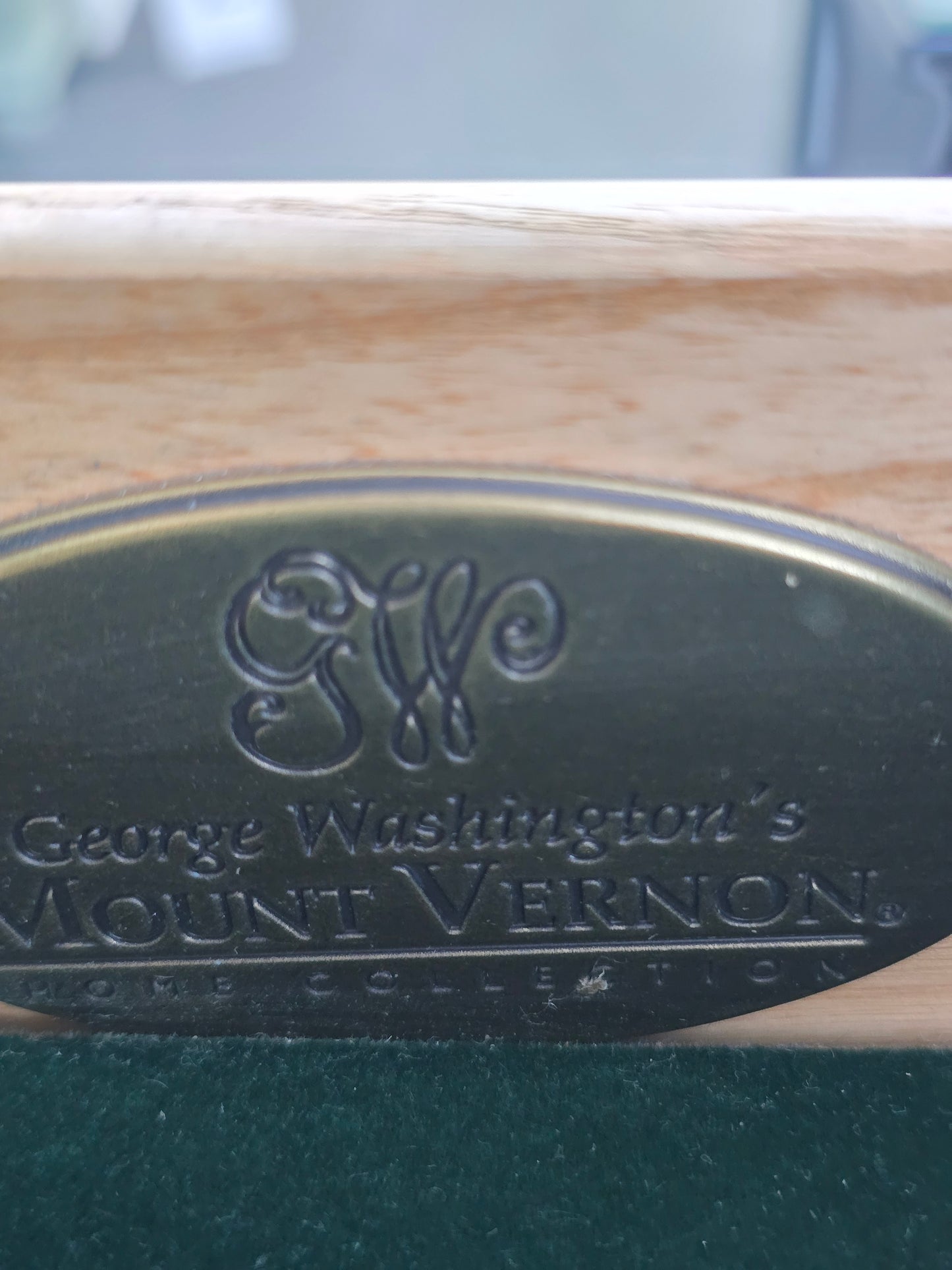 Mount Vernon green lacquered chest