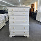 Knobs Creek solod wood white tall chest