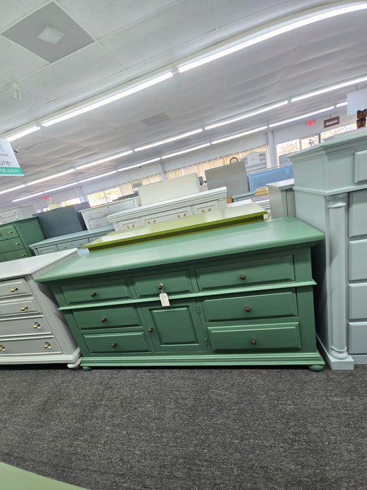 Broyhill green dresser