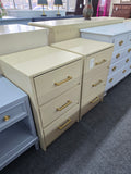 Beige pair of nightstands