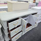 Kathy Ireland rattan gray dresser