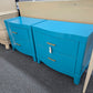 Pair of blue Lacquered nightstands