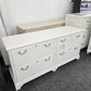 Solid wood off white dresser/file cabinet
