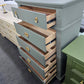 5 drawers tall green chest