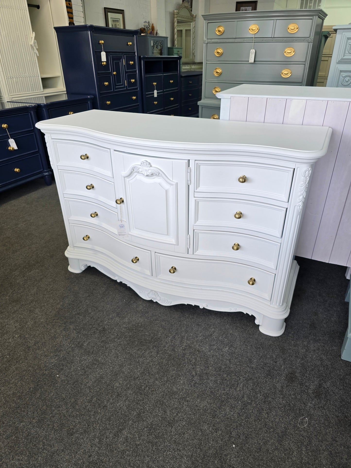 Super cute white girlie dresser