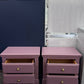 Purple cute pair of nightstands