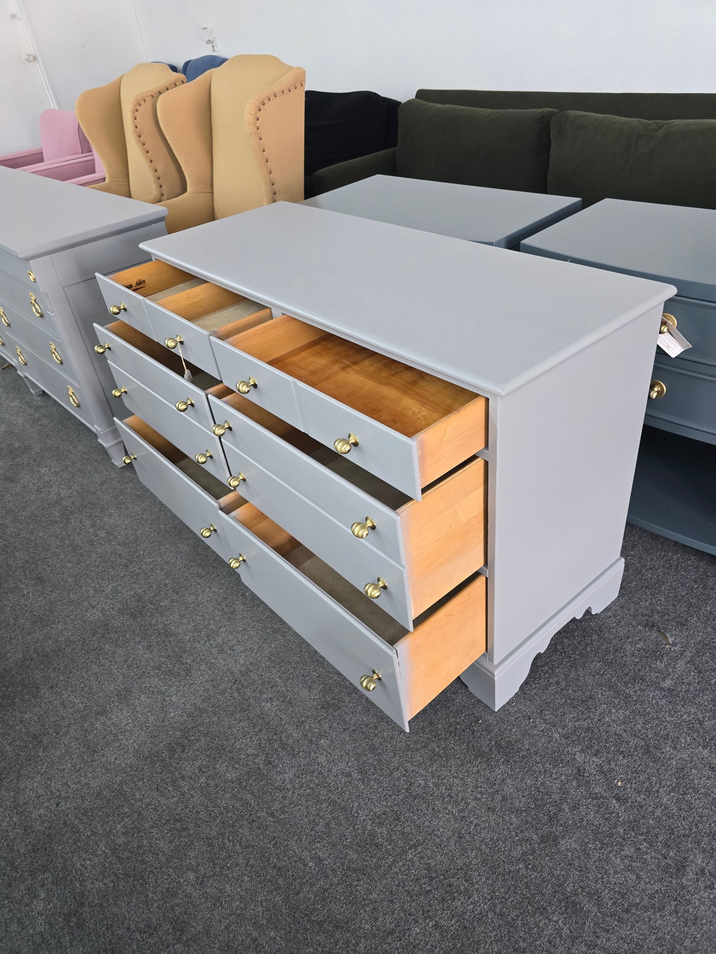 Ethan Allen gray dresser