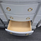 Big gray pair of nightstands