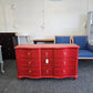 Gorgeous 9 drawers red dresser