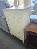 5 drawers cream chest