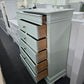 Solid wood SUMTER minty green lacquered chest