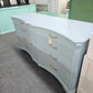 Solid wood baby blue 8 drawers dresser
