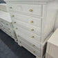 Vintage beige tall chest