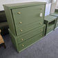 Solid wood MCM green chest