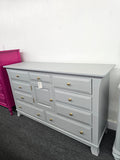 Gray 9 drawers 1 door dresser