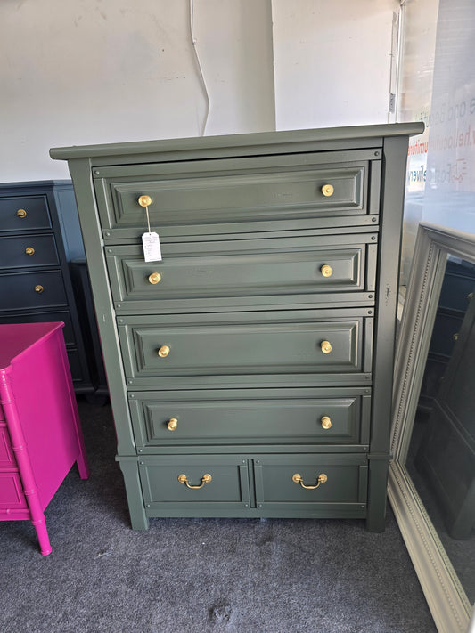 Green lacquered LANE chest