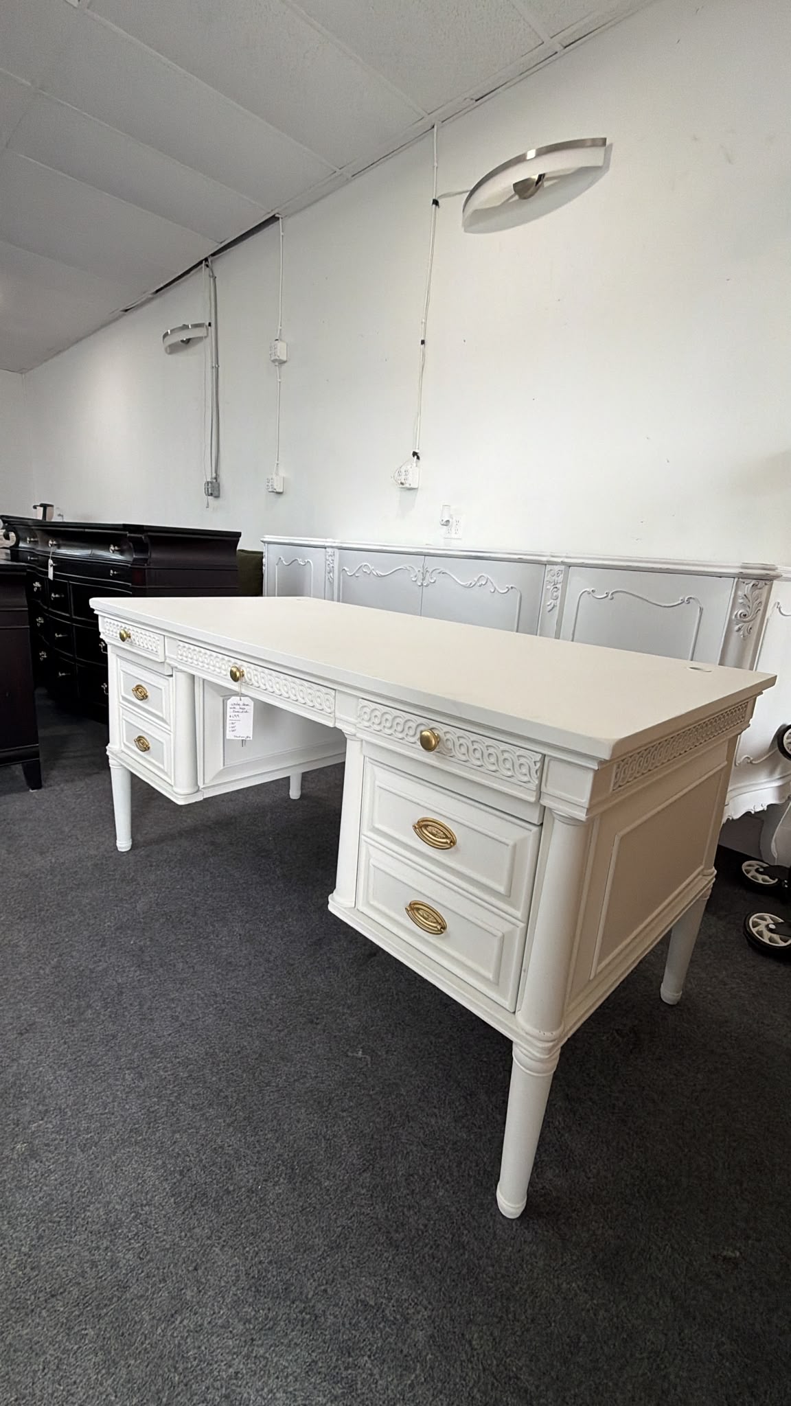 Cute white executive desk