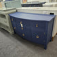 Navy blue TV stand