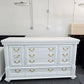Gorgeous 12 drawers white carved dresser