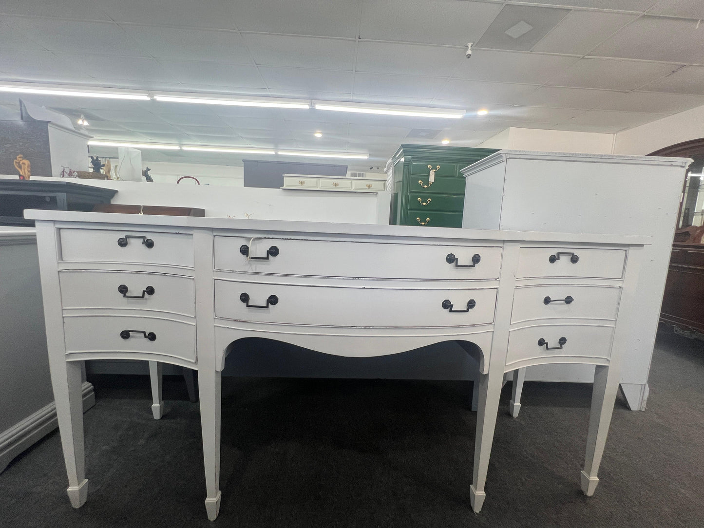 Solid wood white Distressed buffett