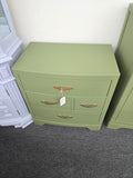 Oak moss green small dresser non symmetrical