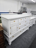 8 drawers/2 doors light gray dresser