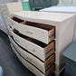 Cream lacquered bowfront dresser