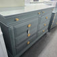 Pulaski dark green dresser