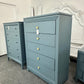 7 drawers blue gray chest